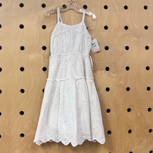 White Eyelet Strappy Dress
