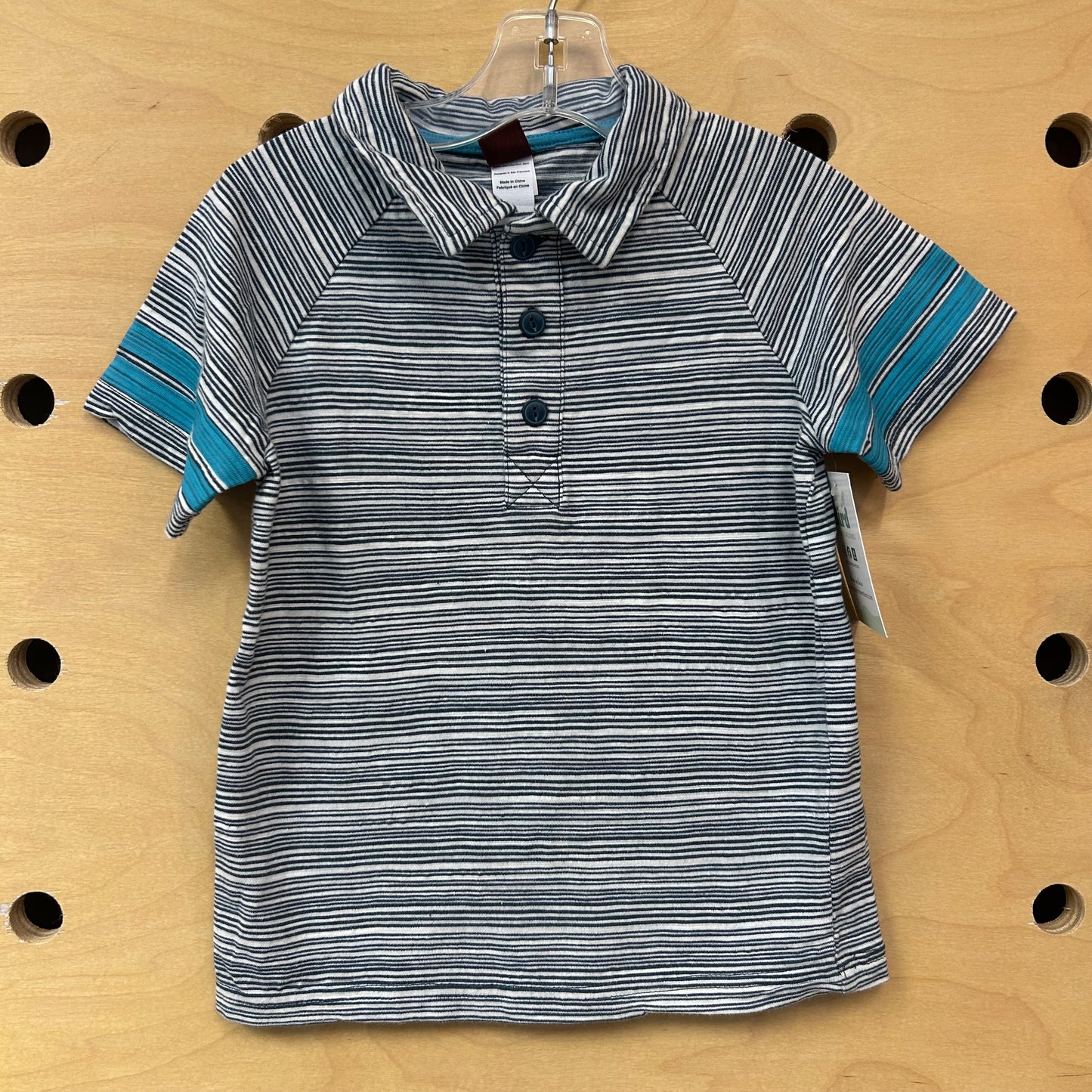 Blue/White Striped Henley