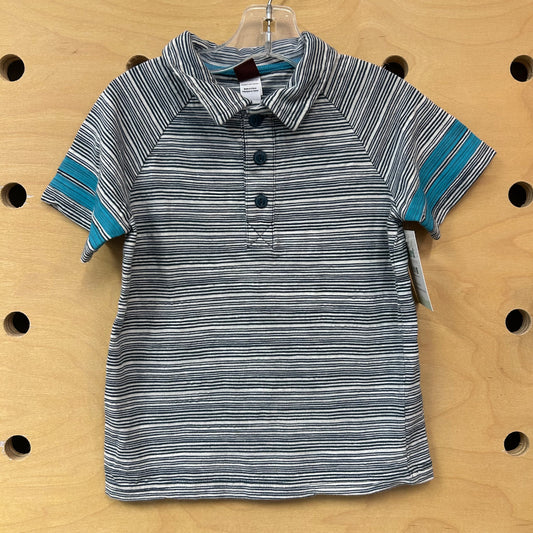 Blue/White Striped Henley