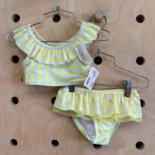 Yellow Plaid 2pc. Swimsuit