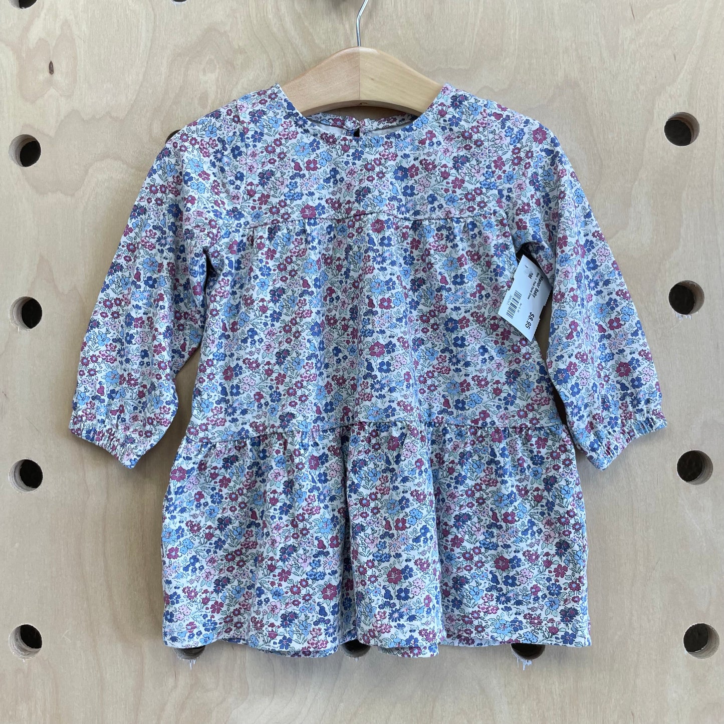 Blue + Pink Floral Dress