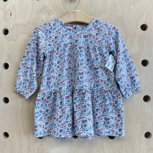 Blue + Pink Floral Dress