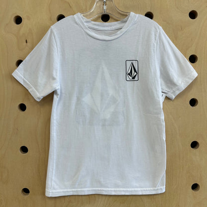 White & Black Logo Tee