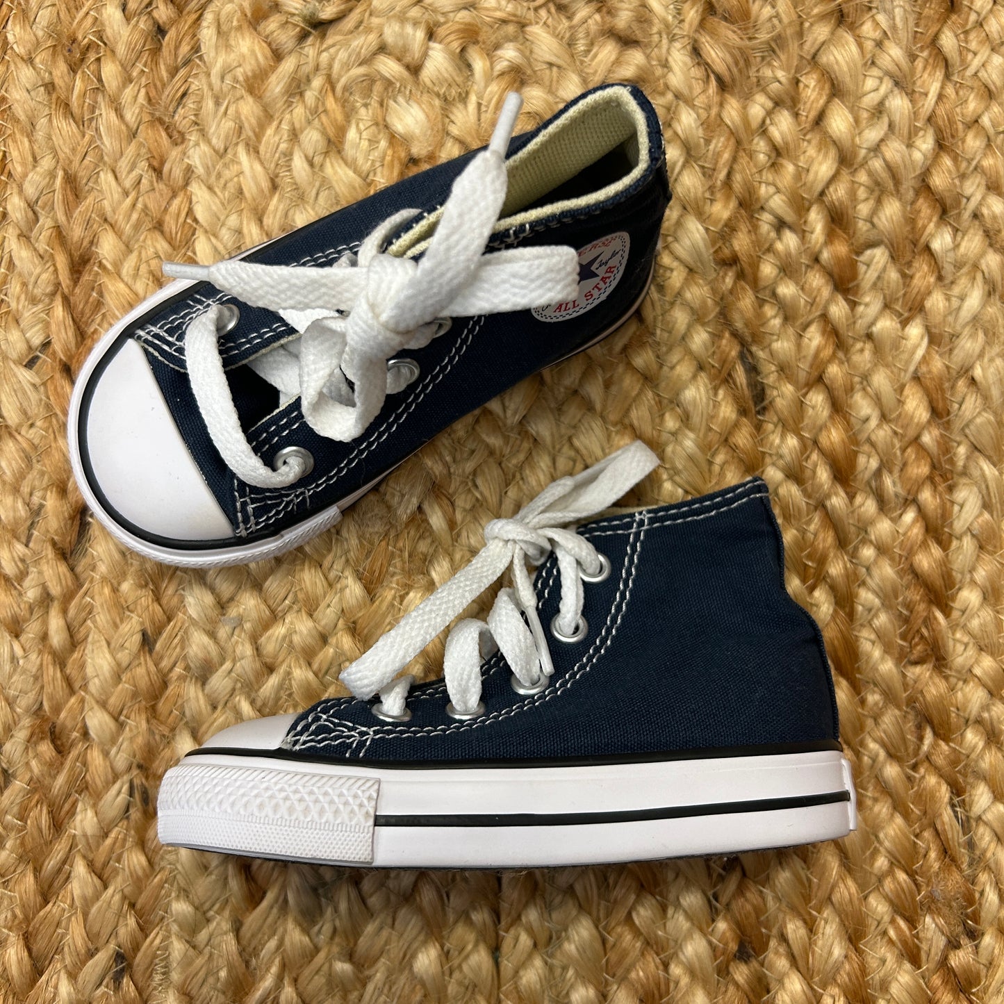 Navy Blue Hi-Top Chuck Shoes