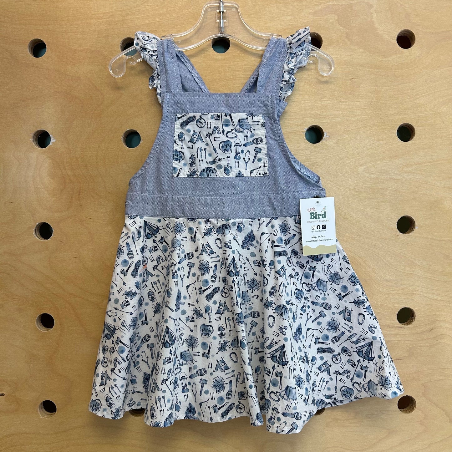 Blue Camping Scene Tank Dress