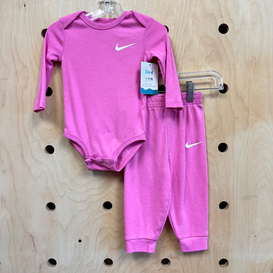 Pink & White Logo Outfit
