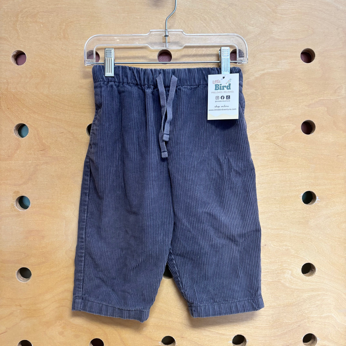 Blue Cord Drawstring Pants