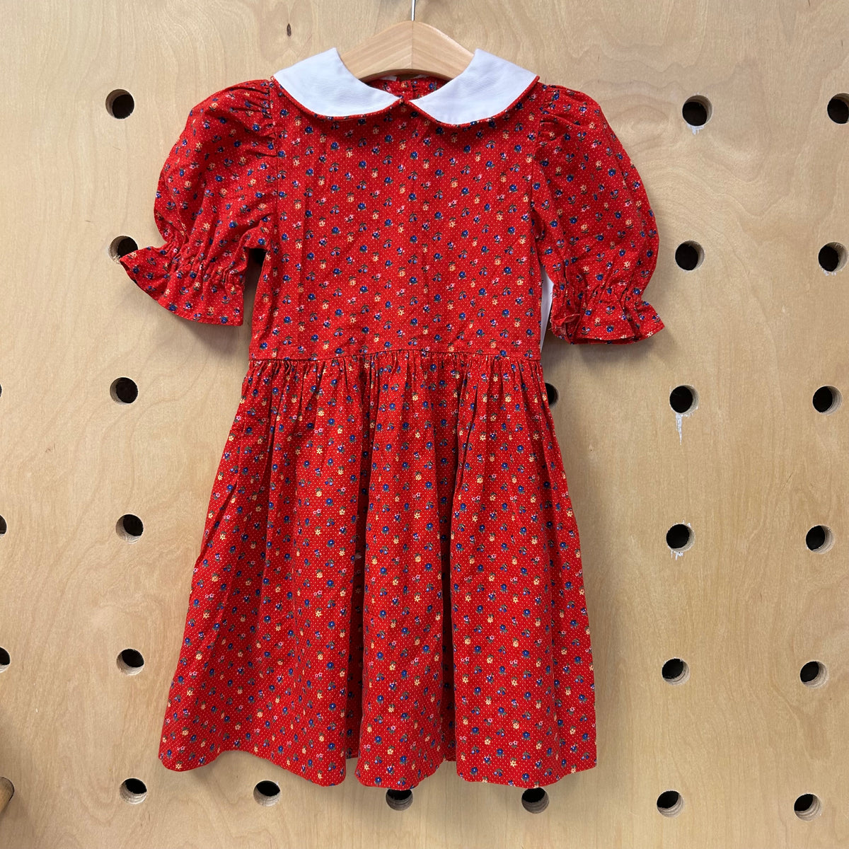 Handmade Red Floral Dress