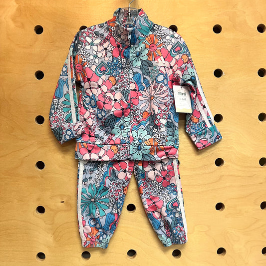 Blue Floral Track Suit
