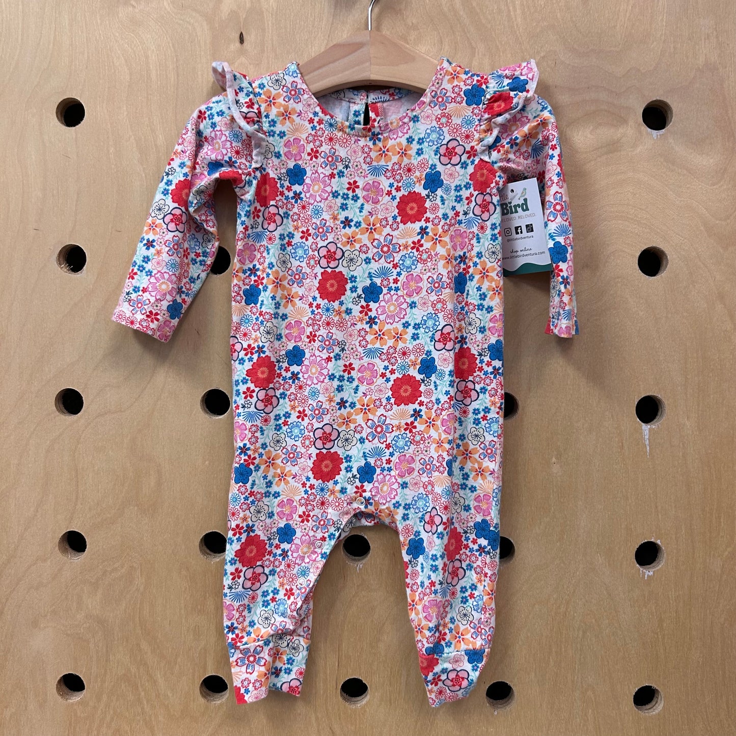 Red Floral Romper