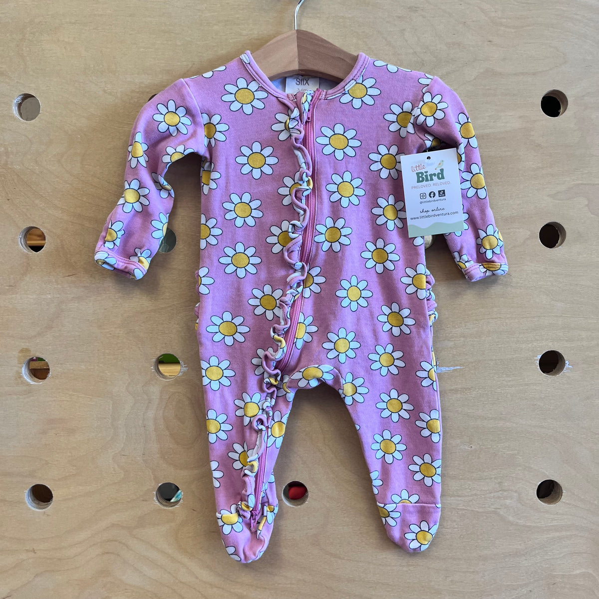 Organic Pink Daisies Footies