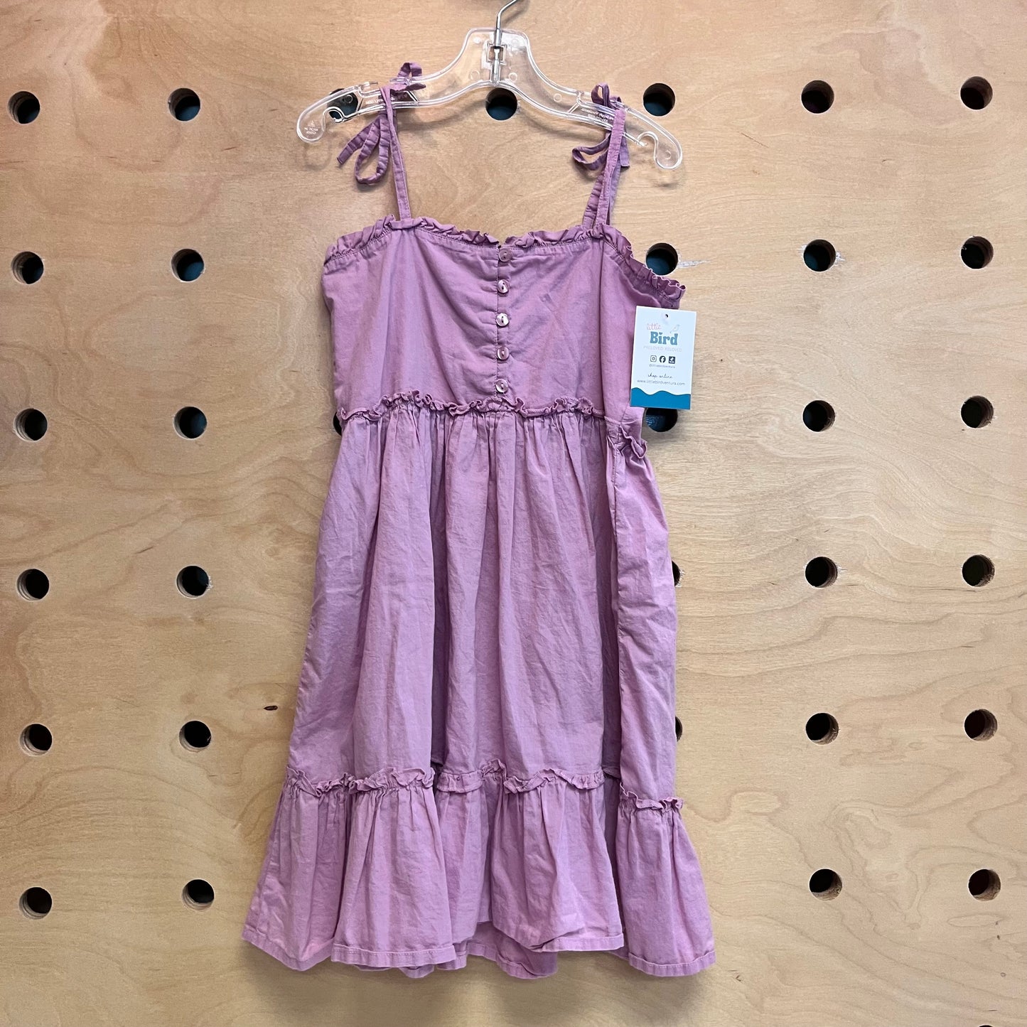 Mauve Ruffle Lined Dress