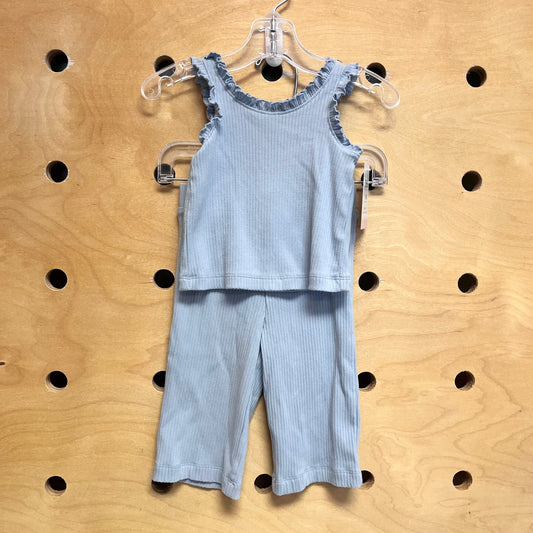 Organic Blue Ribbed Outfit