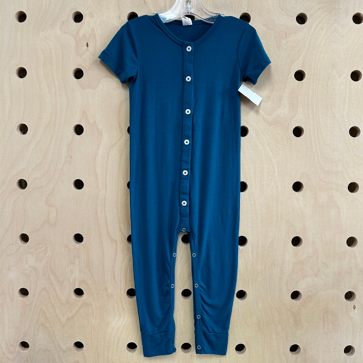 Teal Button Romper