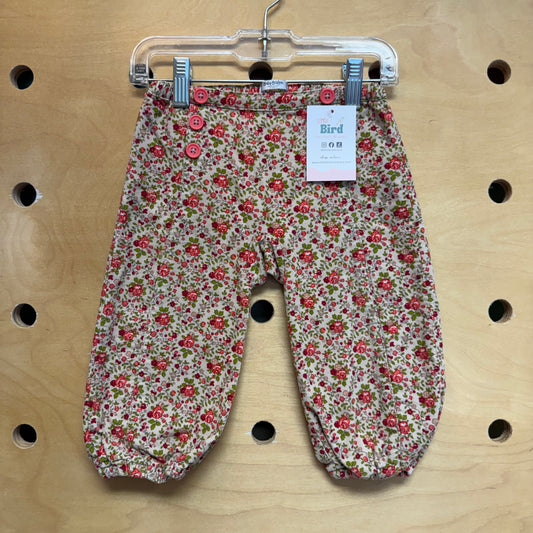 Lined Cord Floral Joggers