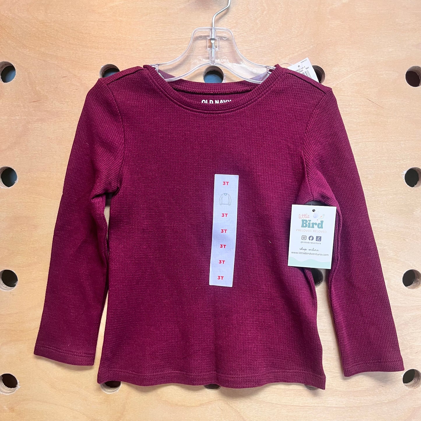 Maroon Ribbed LS NEW!