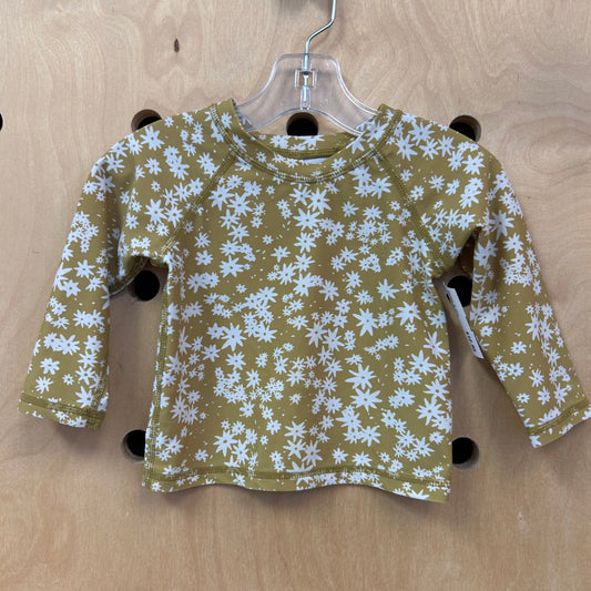 Green Floral Swim Tee