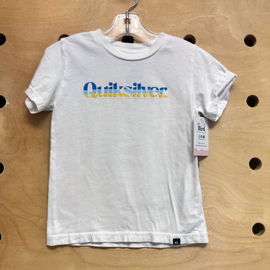 White/Blue Logo Tee