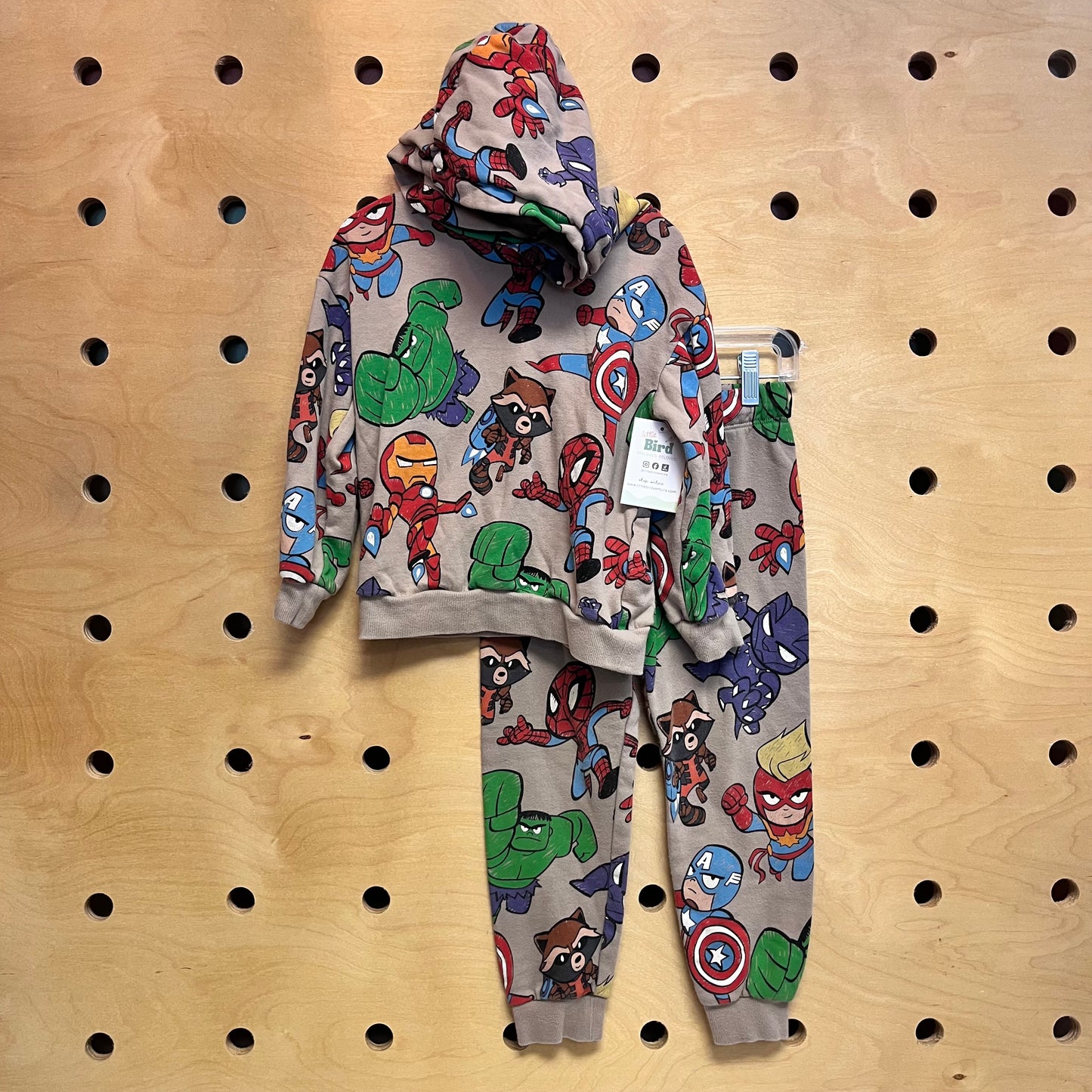 Tan Marvel Hoodie/Joggers