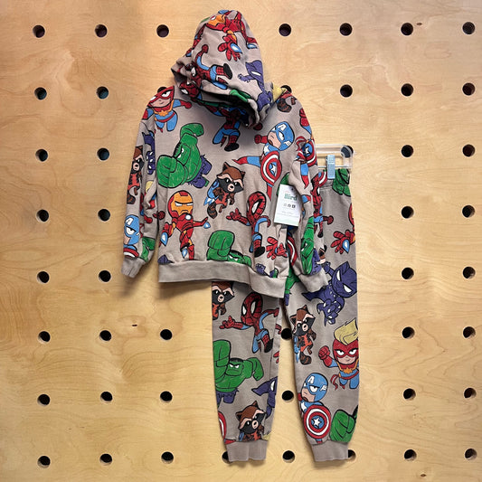 Tan Marvel Hoodie/Joggers