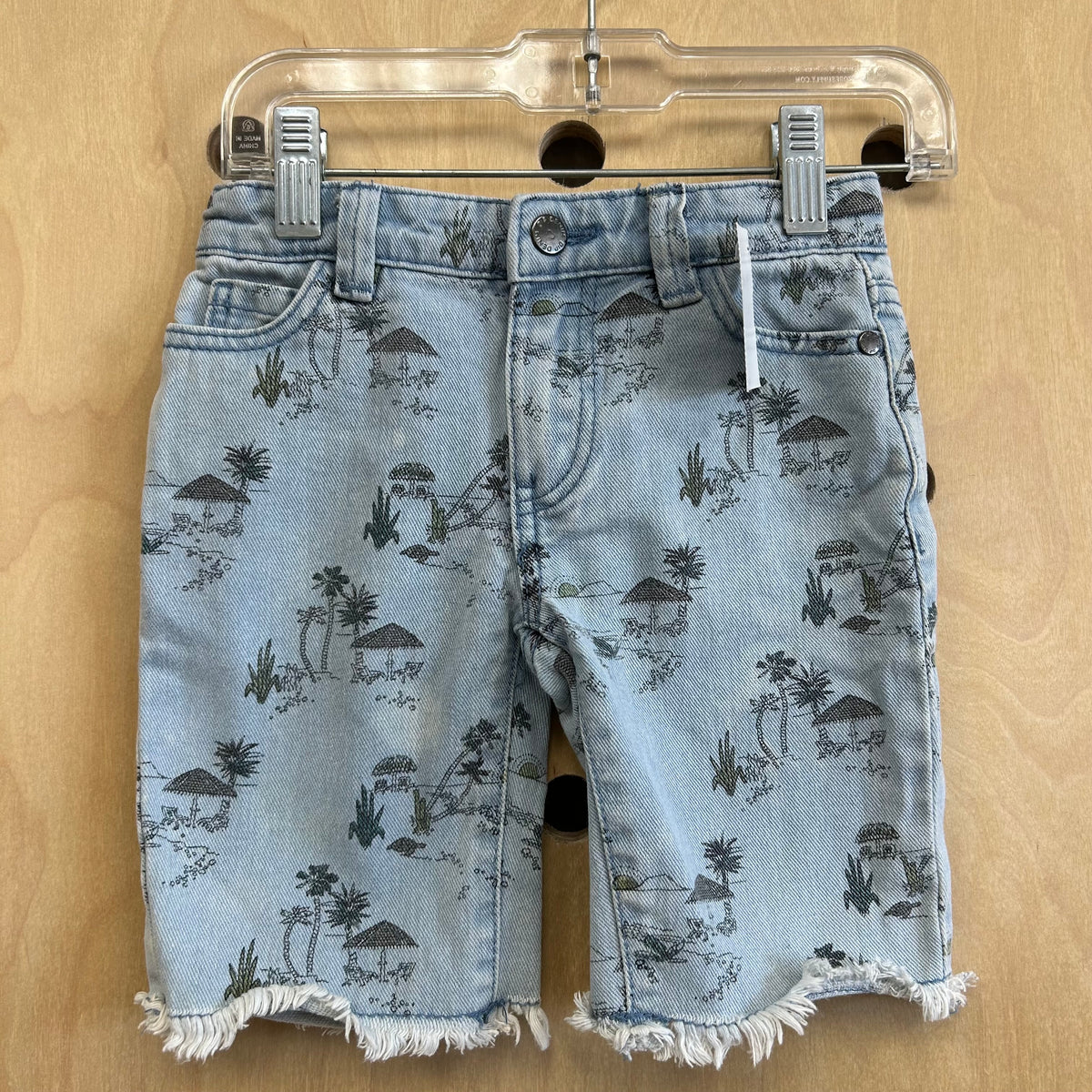 Beach Scene Denim Shorts