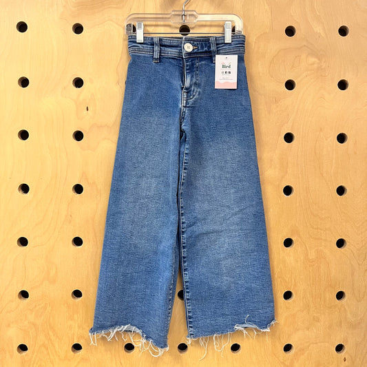 Wide Leg Raw Hem Denim