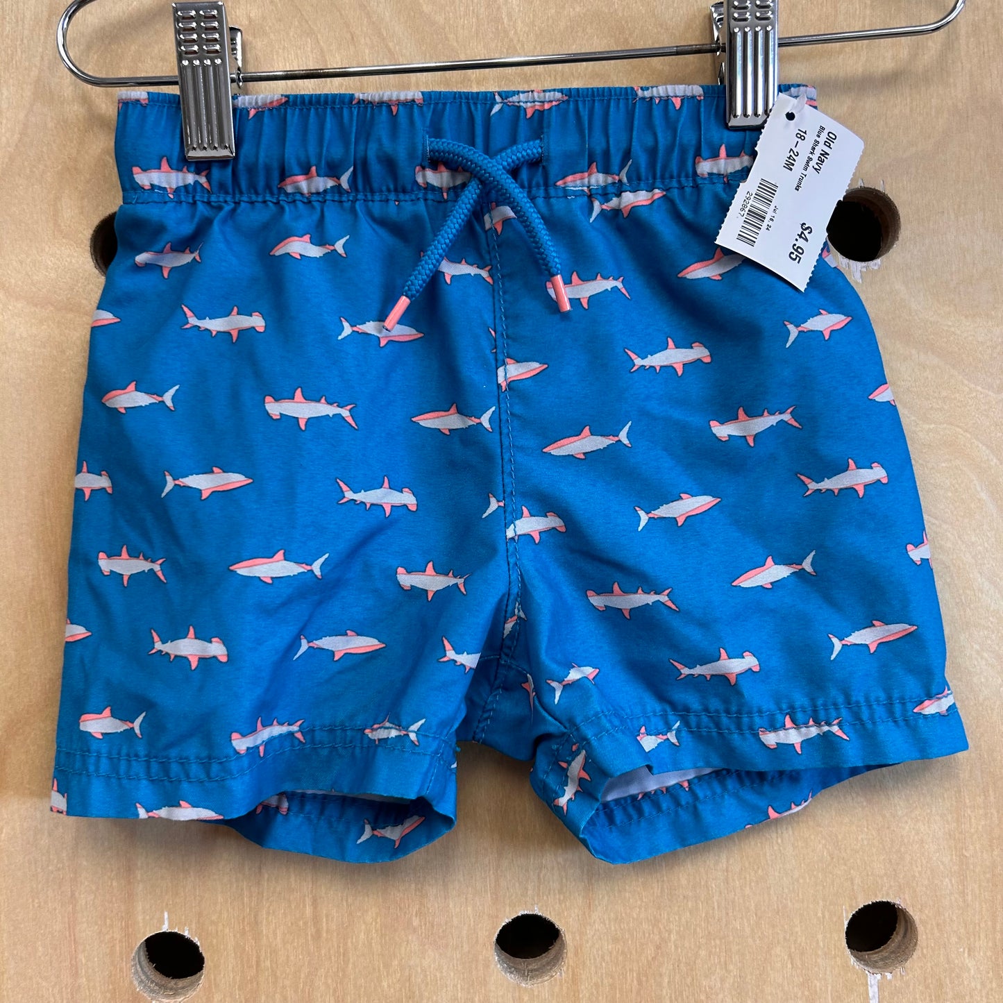 Blue Shark Swim Trunks