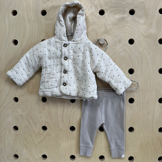 Grey Polka Dot Oufit