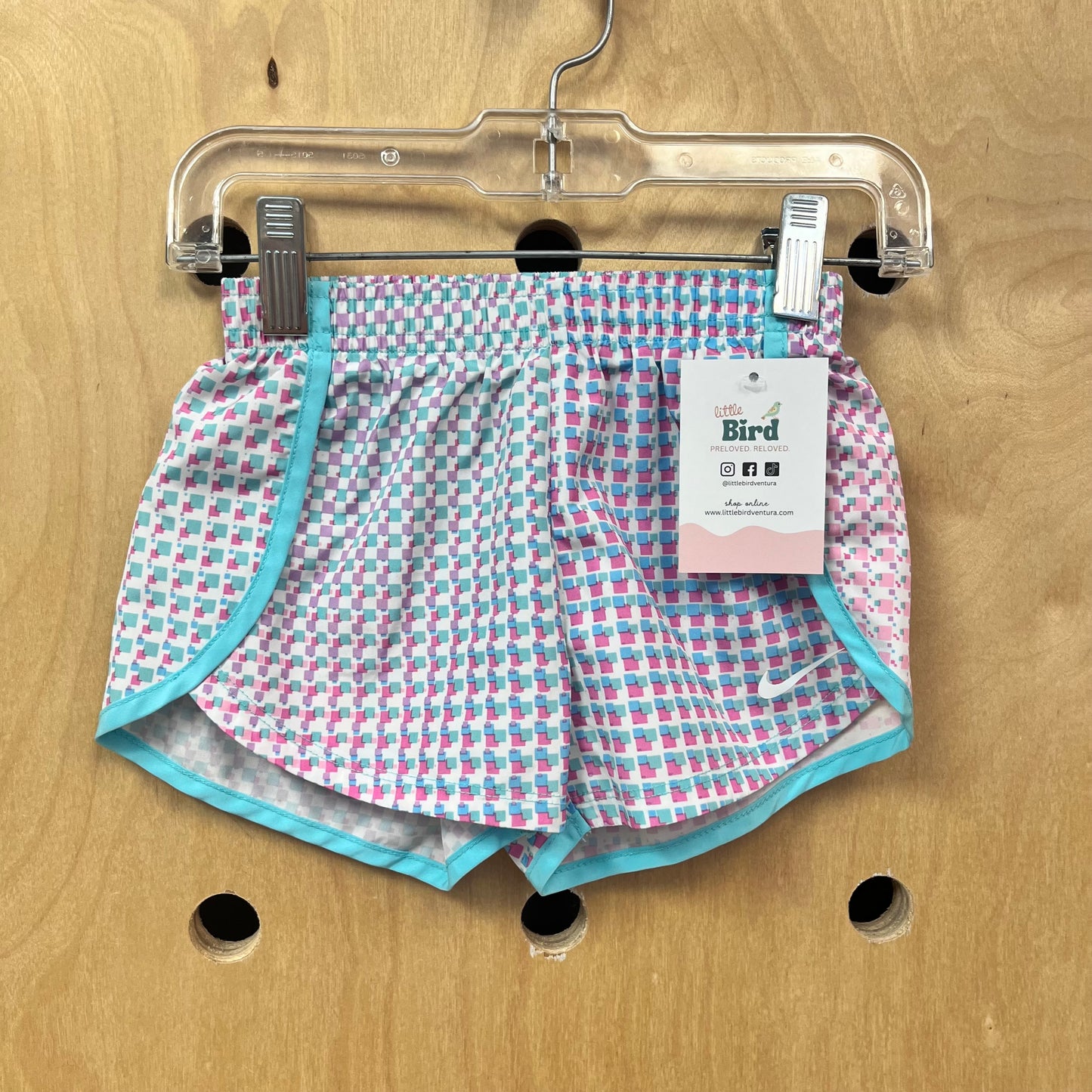 Pink + Teal Squares DriFit Shorts