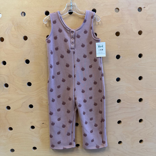 Dusty Plum Apples Romper
