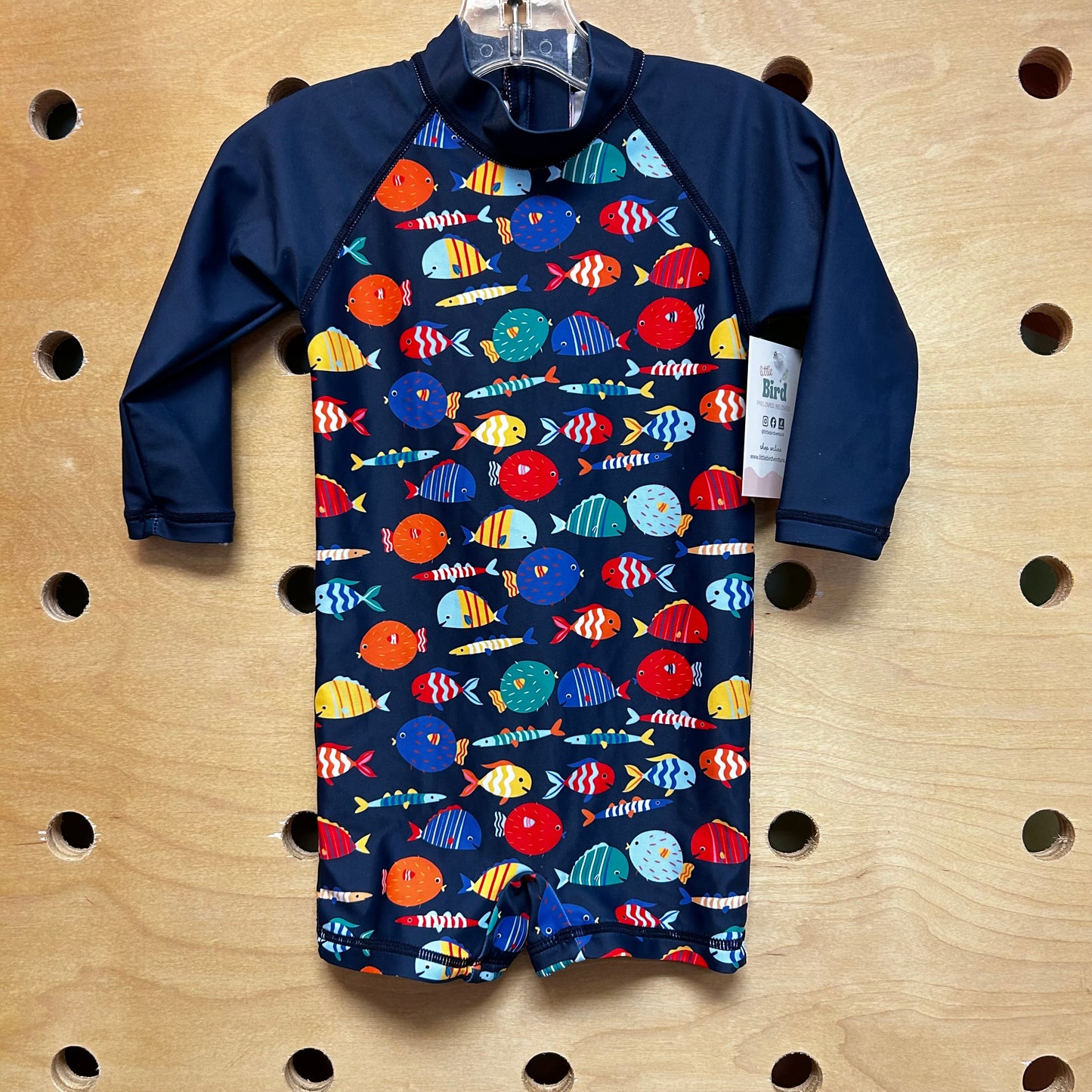 Navy/Red Fishes Swimsuit