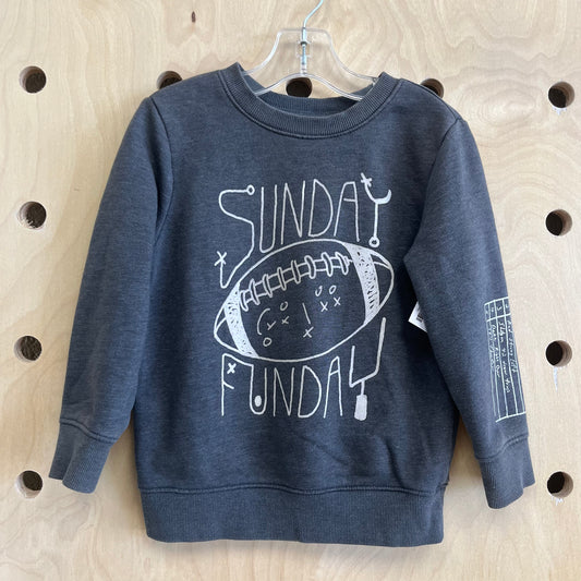 Grey Sunday Funday Football Sweatshirt