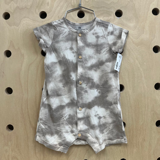 Beige Tie Dye Romper