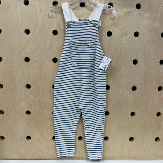 White+Blue Striped Knit Jumper
