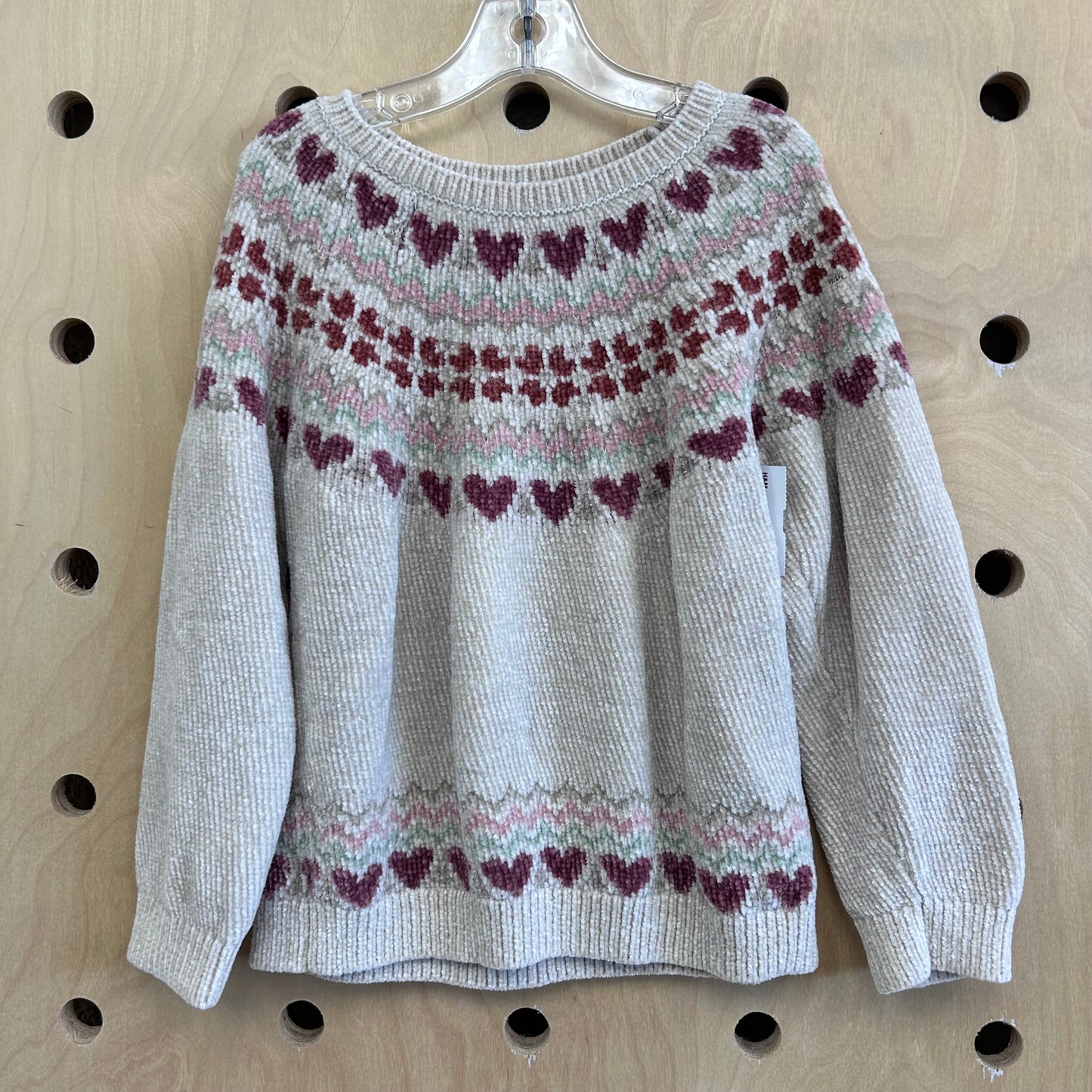 Super Soft Beige Hearts Sweater