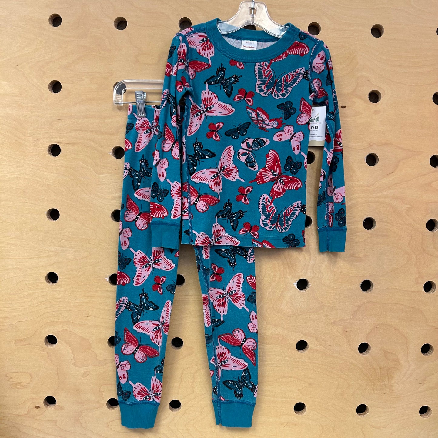 Organic Teal/Pink Butterfly PJ's