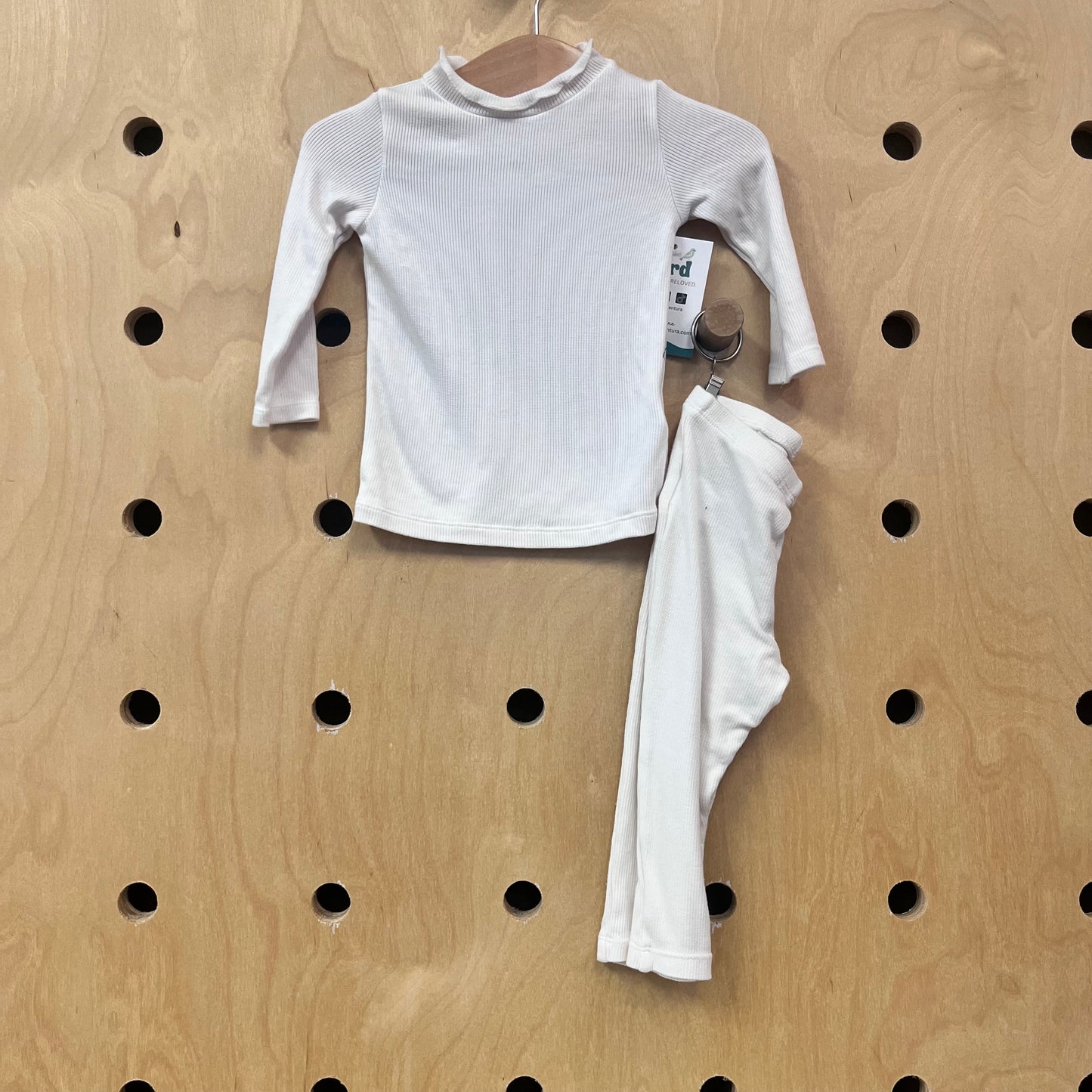 Cream Ribbed Outfit