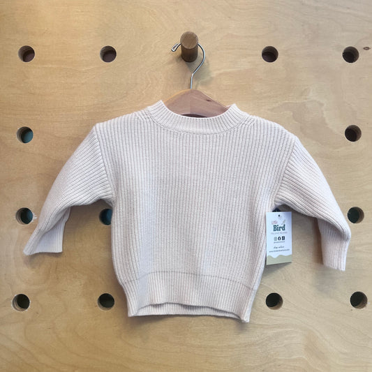 Cream Bamboo Blend Knit Sweater