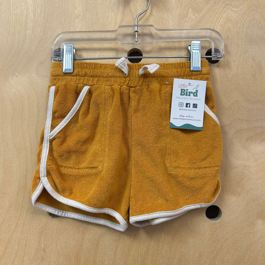 Mustard Terry Drawstring Shorts
