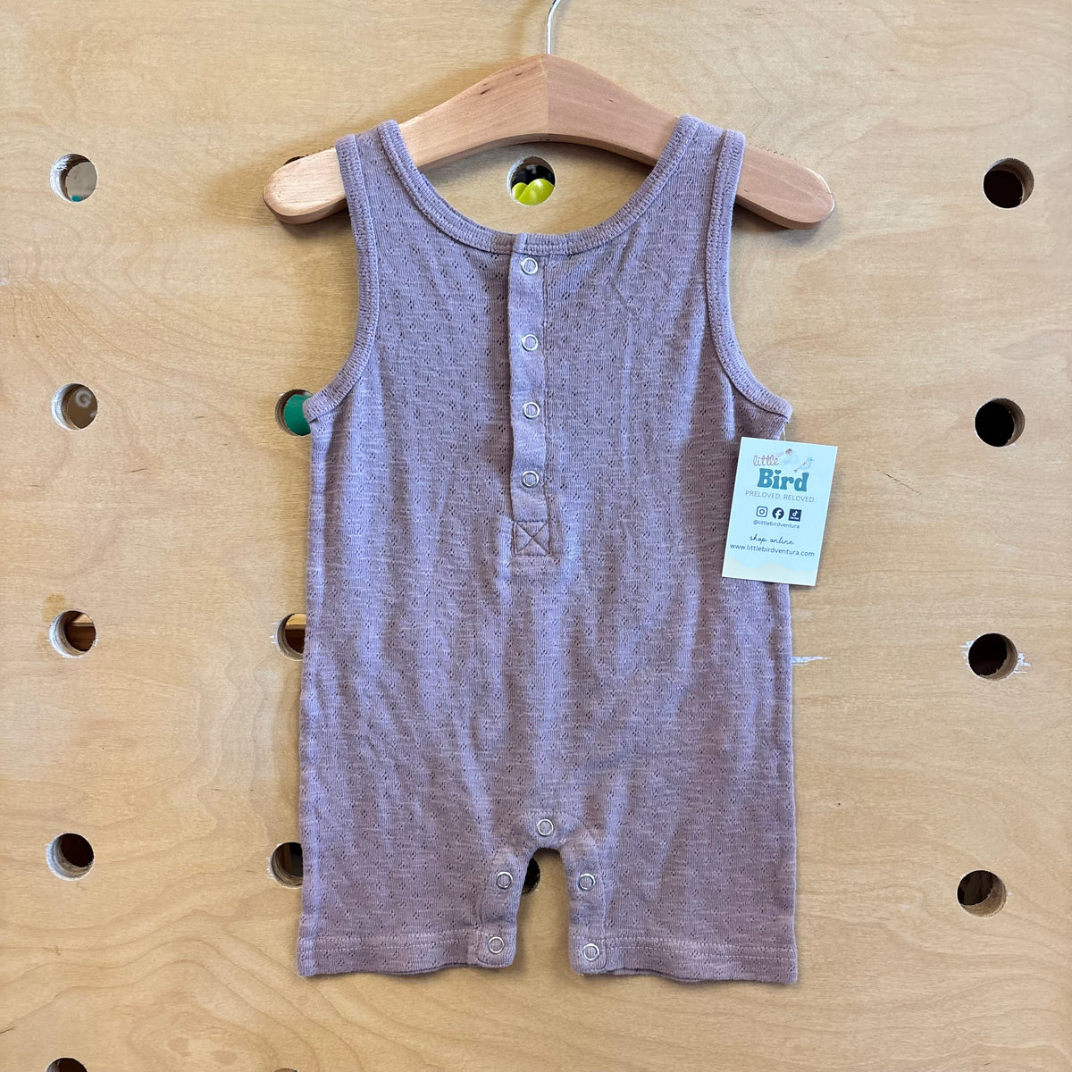 Lavender Pointelle Romper