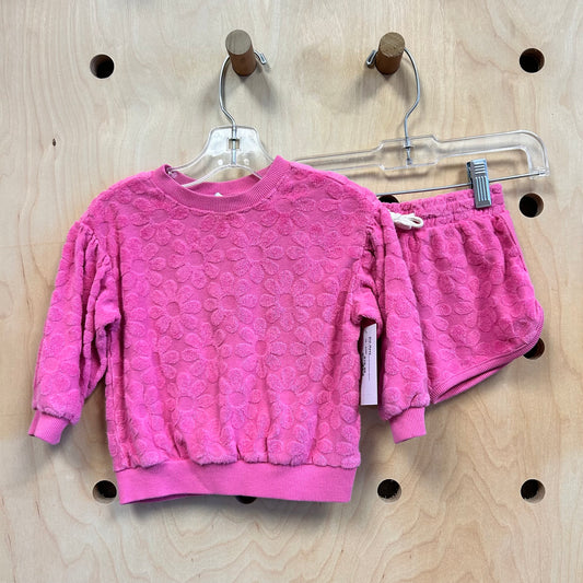 Pink Terry Textured Flower Outfit
