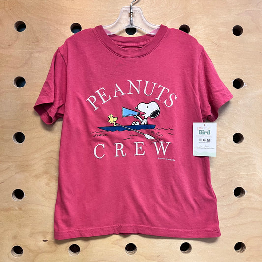 Red Peanuts Crew Embroidered Tee