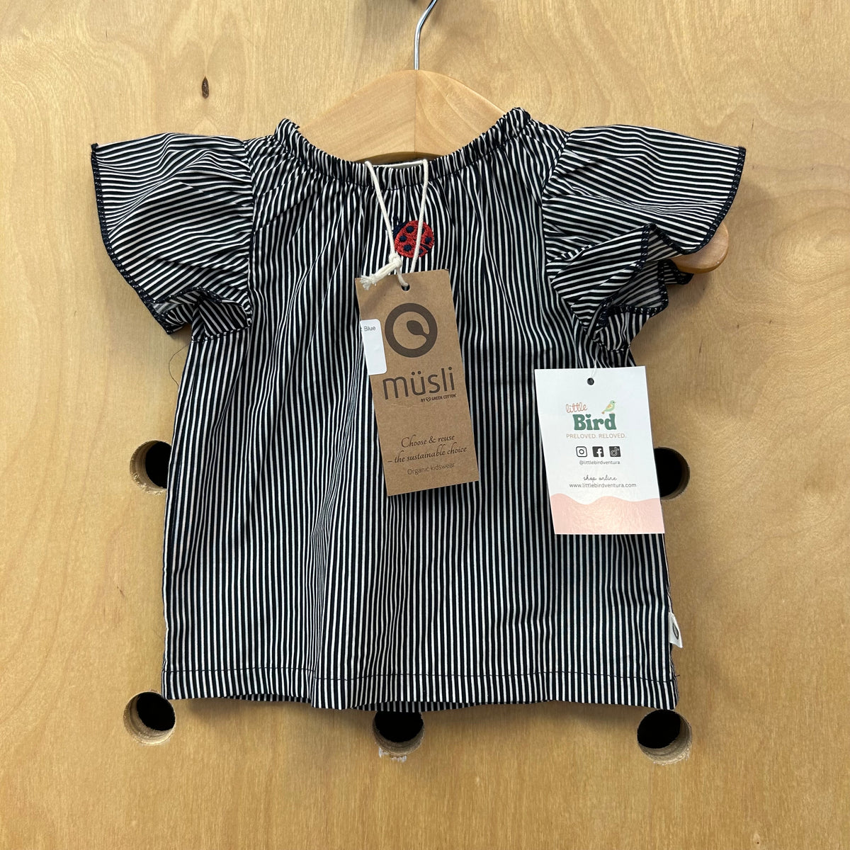 Navy Striped Lady Bug Shirt NEW!