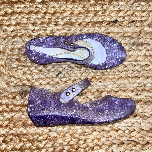 Purple Jelly Kitten Heel Shoes
