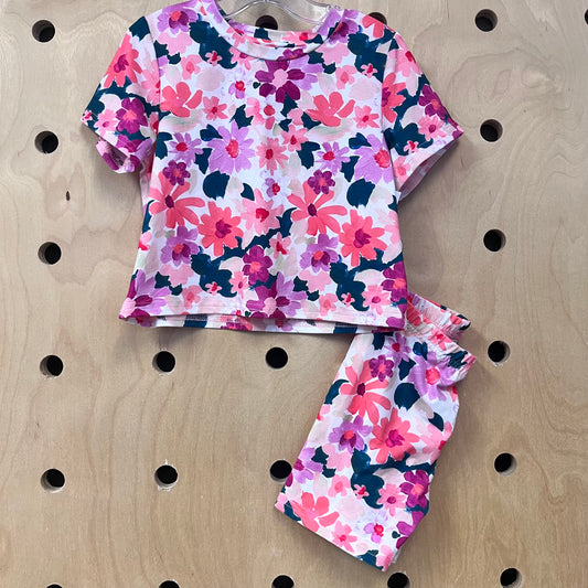 Watercolor Floral Top & Shorts
