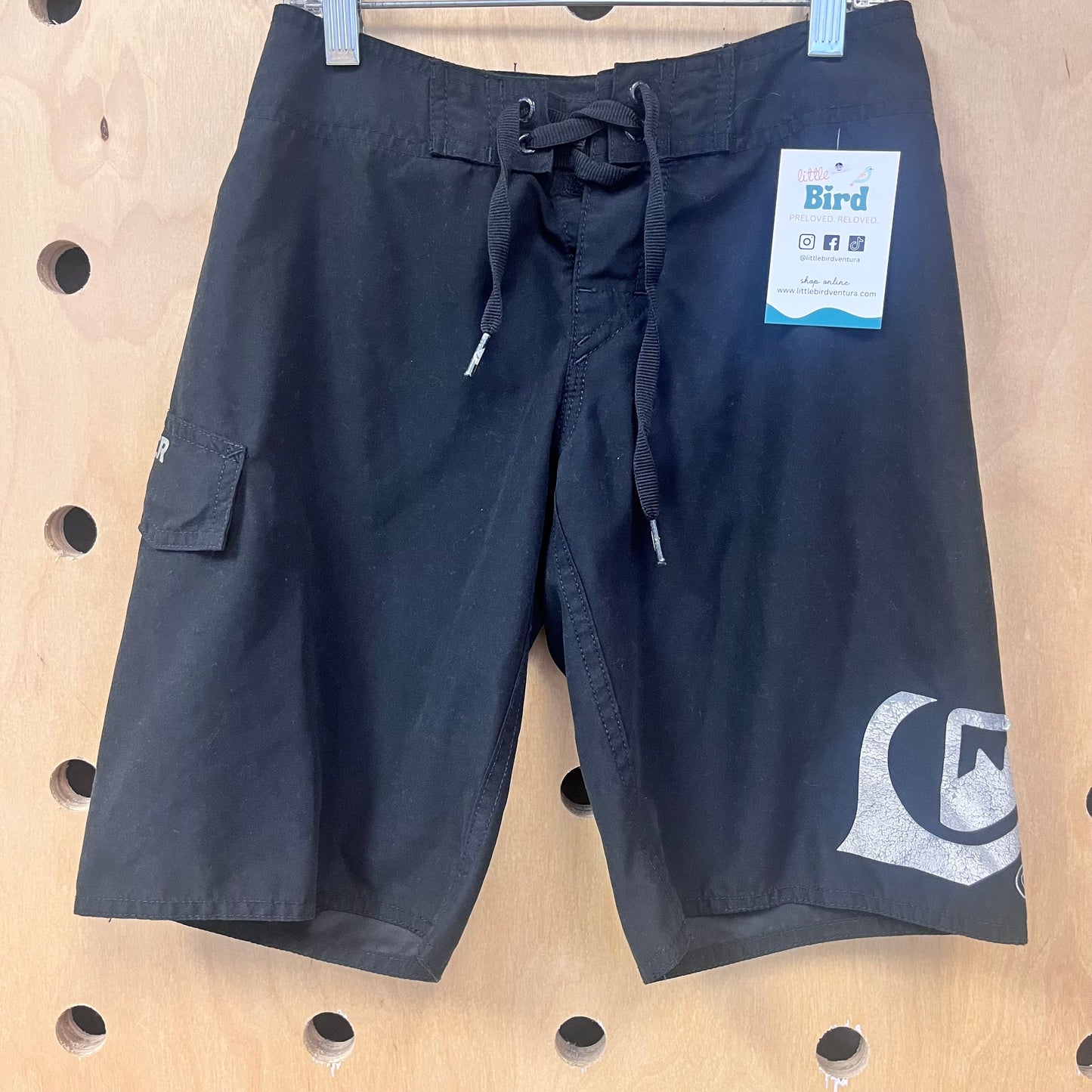 Black + Grey Logo Swim Shorts