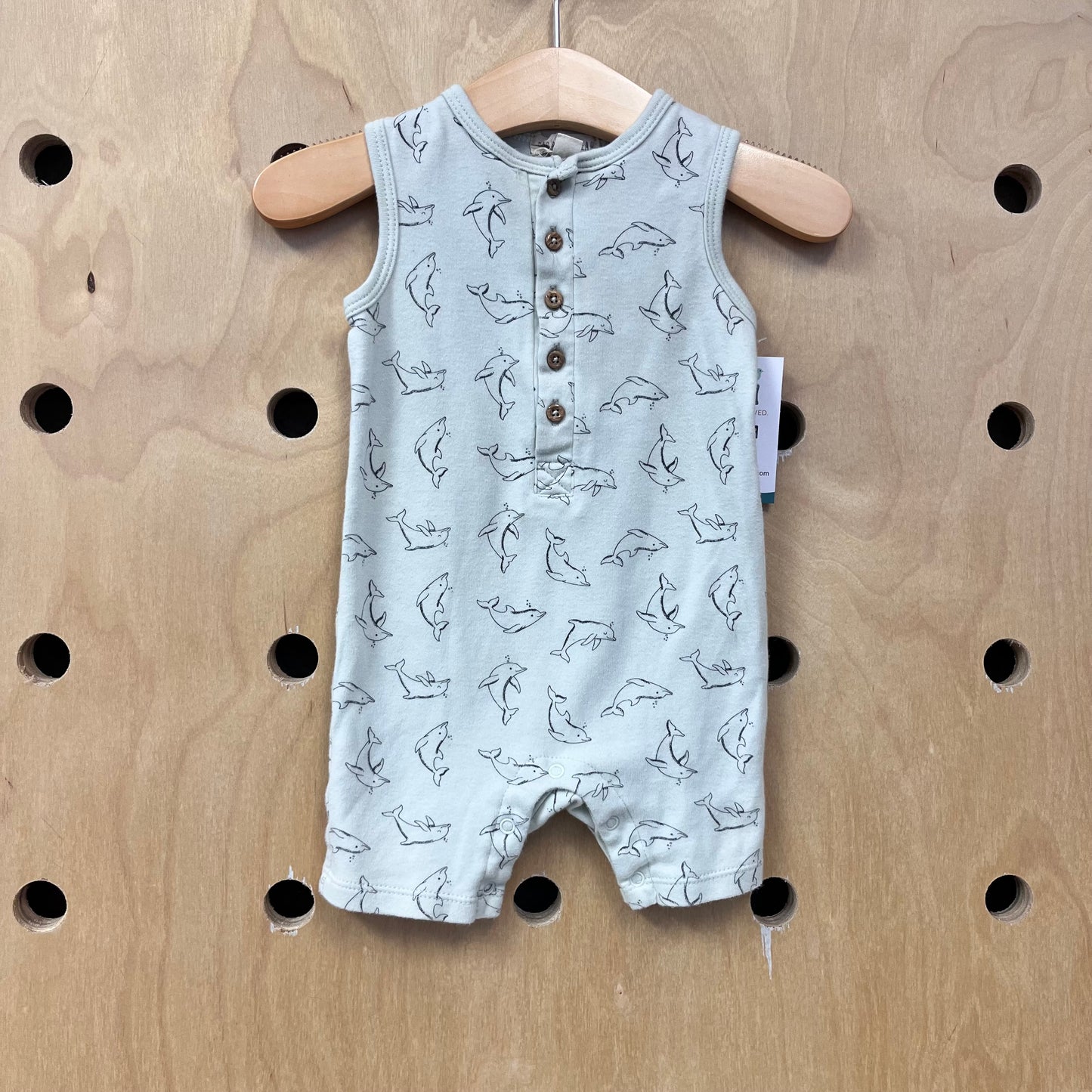 Greige Dolphins Romper