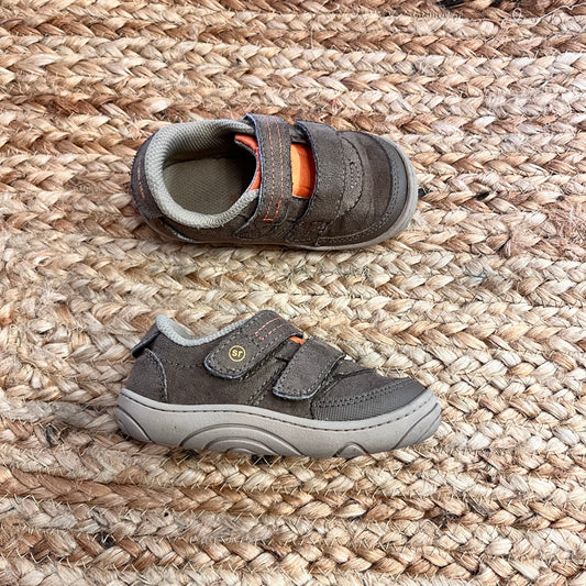 Tan & Orange Velcro Sneakers