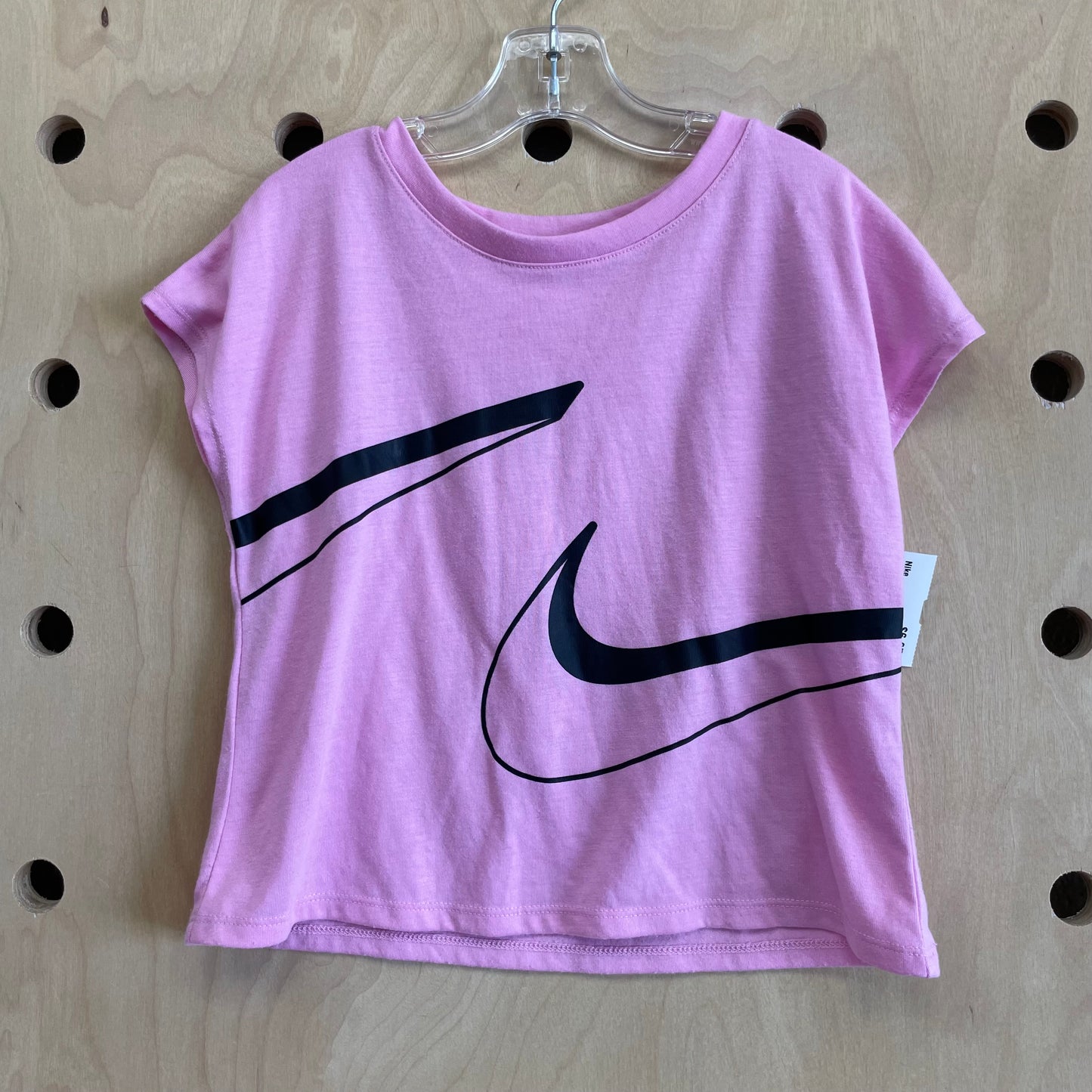 Pink + Black Swoosh Tee