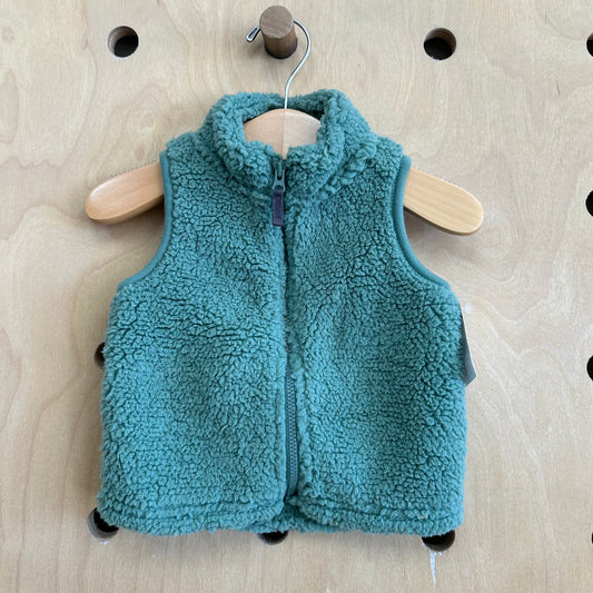 Teal Fuzzy Vest